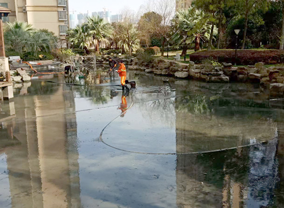 围场景观池淤泥清理